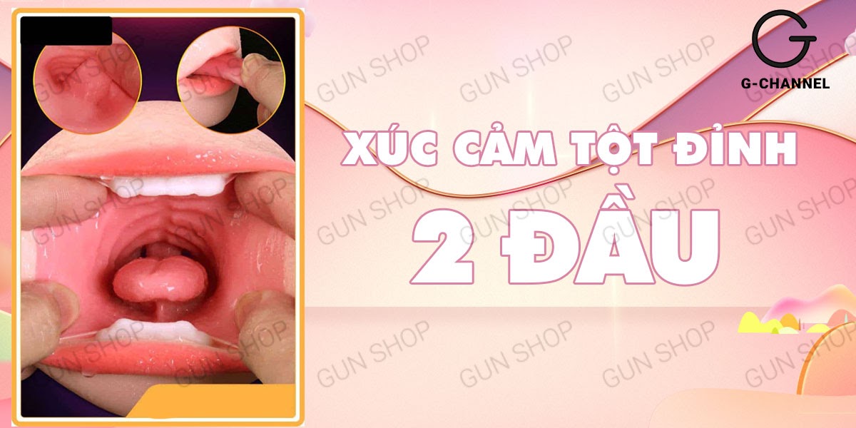 Âm đạo giả 2 đầu đa năng Jiuai sạc điện rung mềm mại