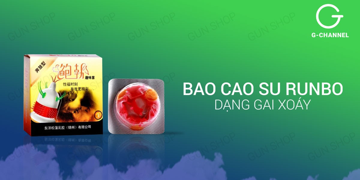 Bộ 3 hộp bao cao su Runbo gân gai lớn tăng khoái cảm an toàn
