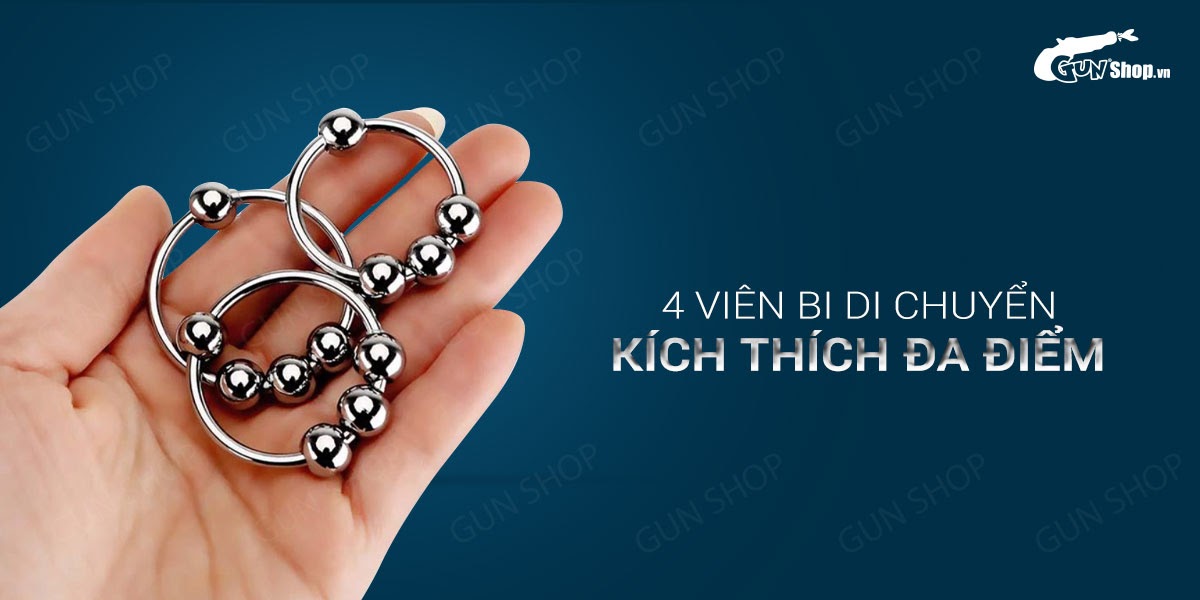 Cung cấp Vòng đeo dương vật inox 4 bi - 1 cái  giá tốt