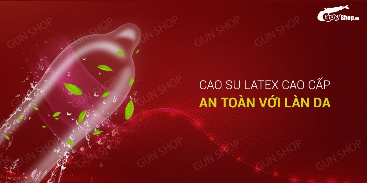 Bao cao su Muaisi Latex Đỏ Kéo dài thời gian Hộp 12 cái