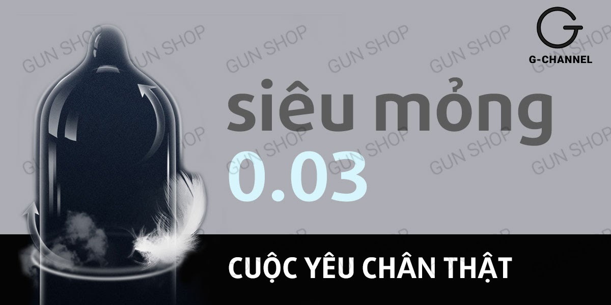 Bao cao su Kimono Xám 0.03mm mỏng nhạy cảm hộp 12 cái