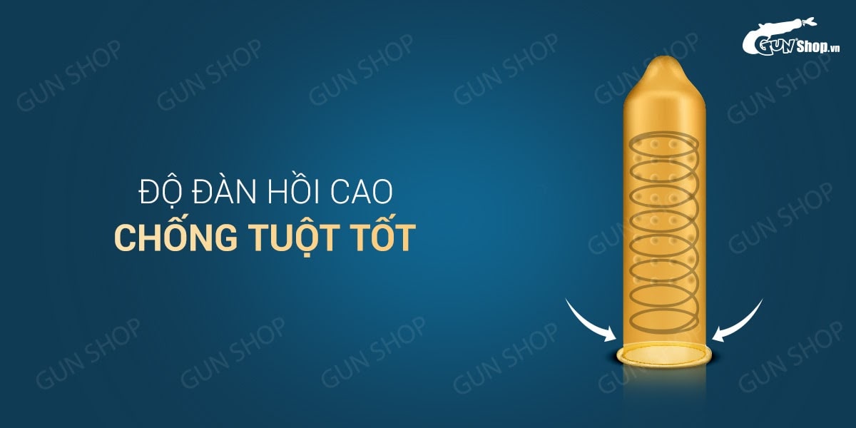 Bao cao su OLO 0.01 Đồng Hồ Vàng Hộp 10 cái Kéo dài Ngọt Ngào
