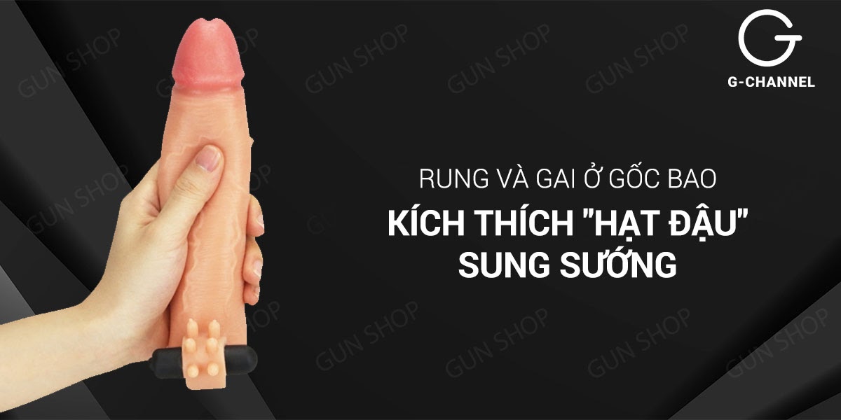 Bao Cao Su Dôn Dên 38mm Tăng Kích Thước Rung Kích Thích - Lovetoy