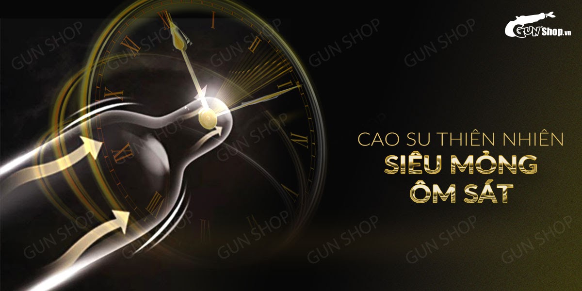 Bao cao su OLO 0.01 Black siêu mỏng hộp 10 cái kéo dài cảm xúc