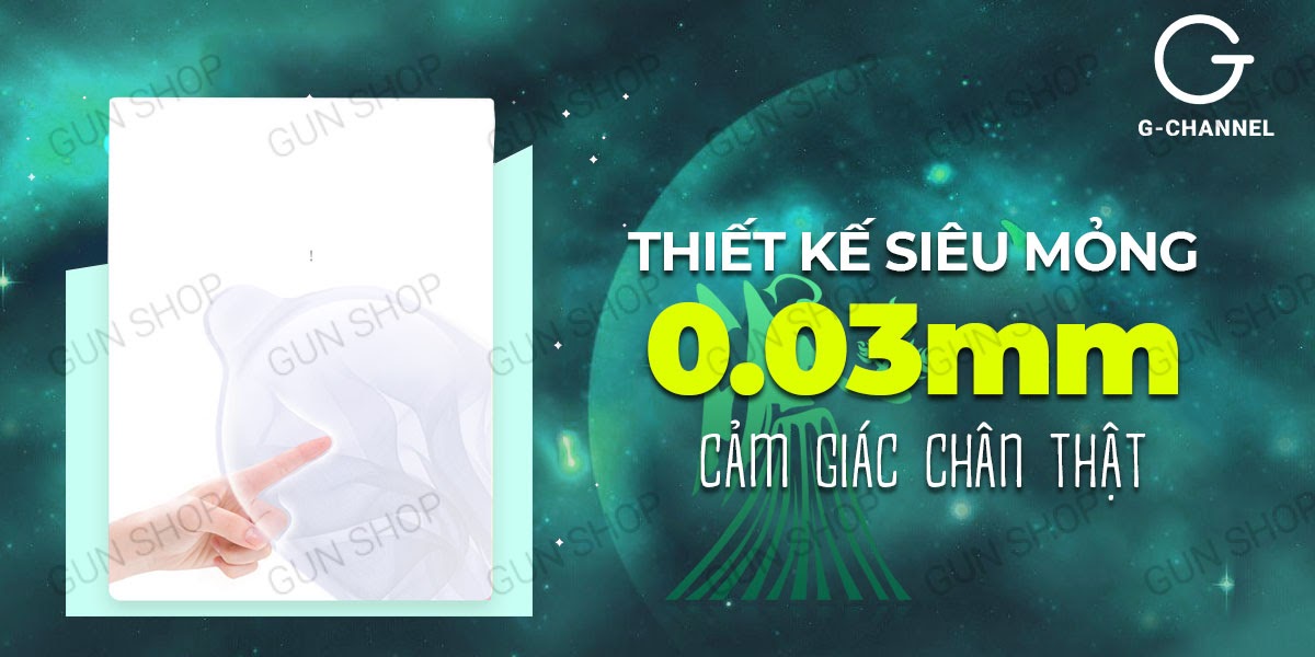Ropockon Cung Xử Nữ hộp 12 bao cao su mỏng 0.03mm hương dâu siêu mềm mại