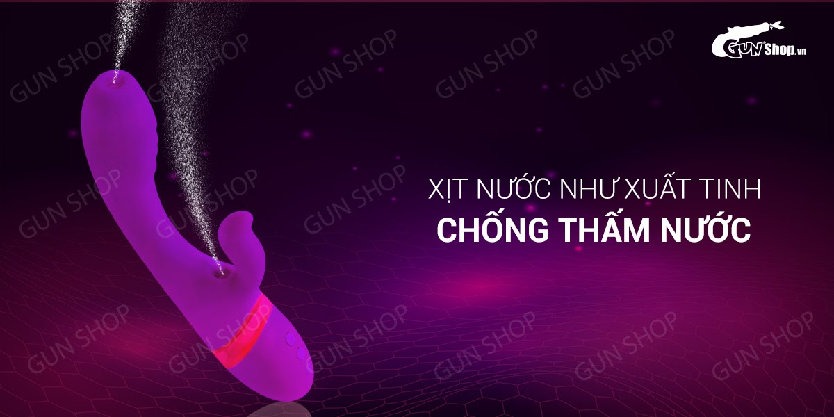 Dương Vật Giả 7 Chế Độ Rung Xịt Nước - Màu Tím Kích Dục - Loveaider