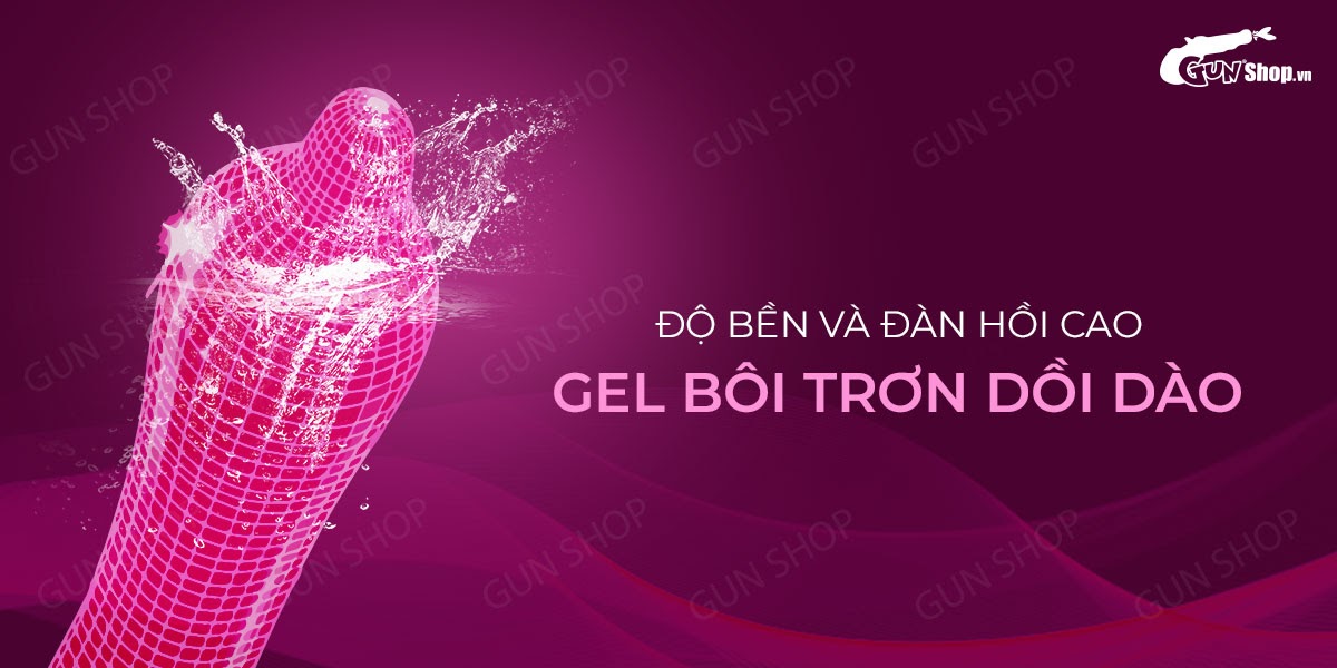 Bao cao su Muaisi Hồng Gel Siêu Mỏng Êm Ái Hộp 10 Cái