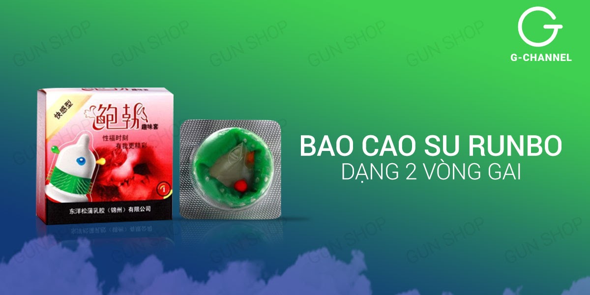 Bộ 3 hộp bao cao su Runbo gân gai lớn tăng khoái cảm an toàn