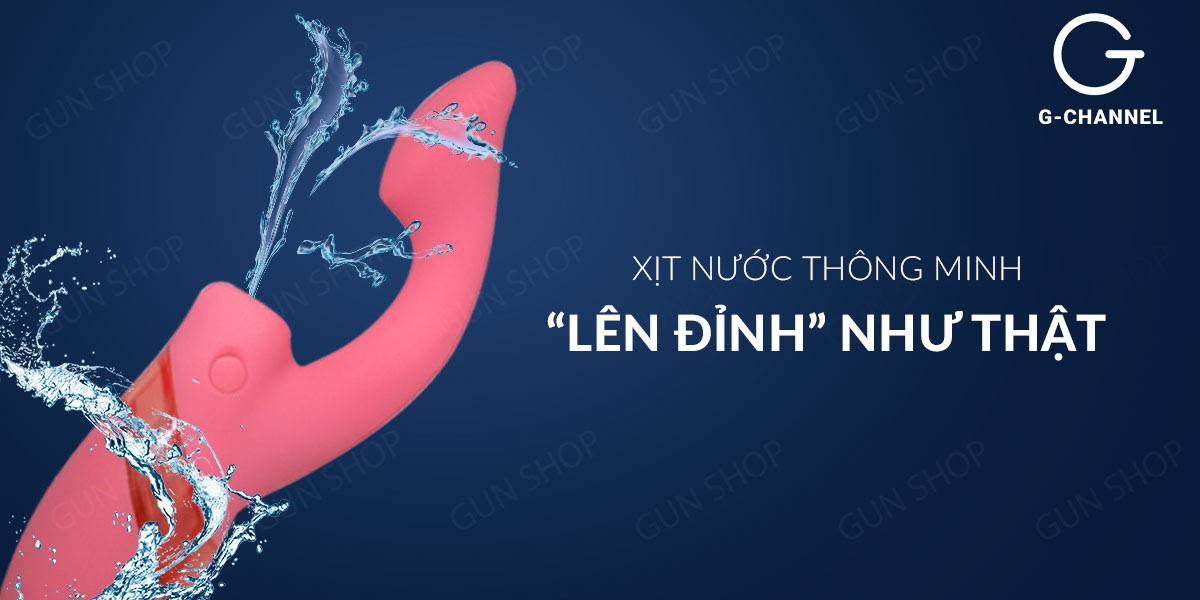 Dương vật giả rung 7 chế độ xịt nước Màu hồng Loveaider chất lượng