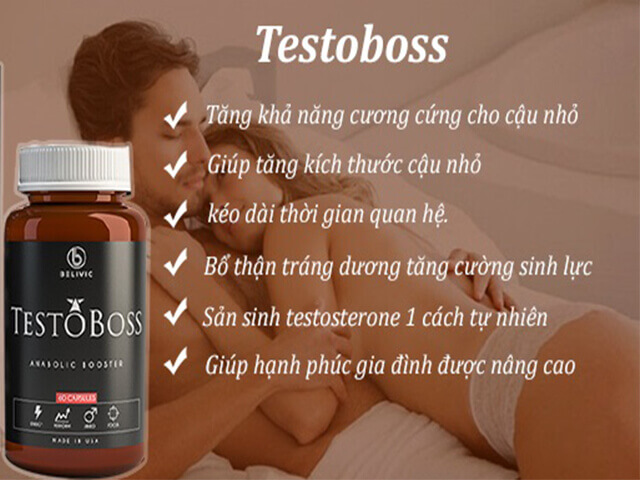 Thuốc Testoboss USA chính hãng tăng cường sinh lý nam giới