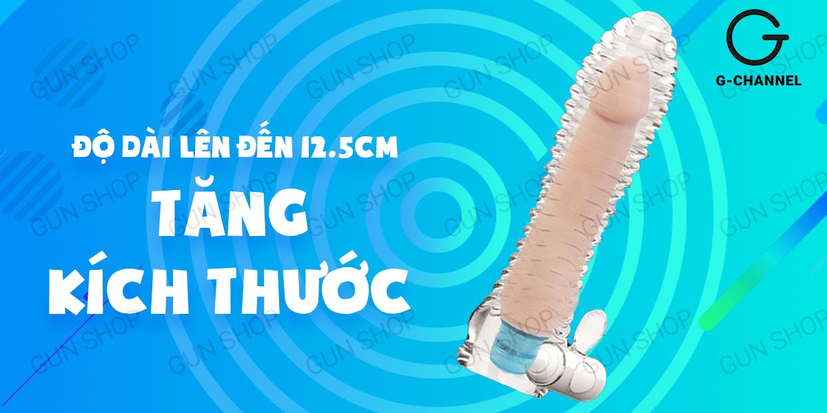 Bao cao su đôn dên rung tăng kích thước, an toàn hiệu quả Aichao Xanh