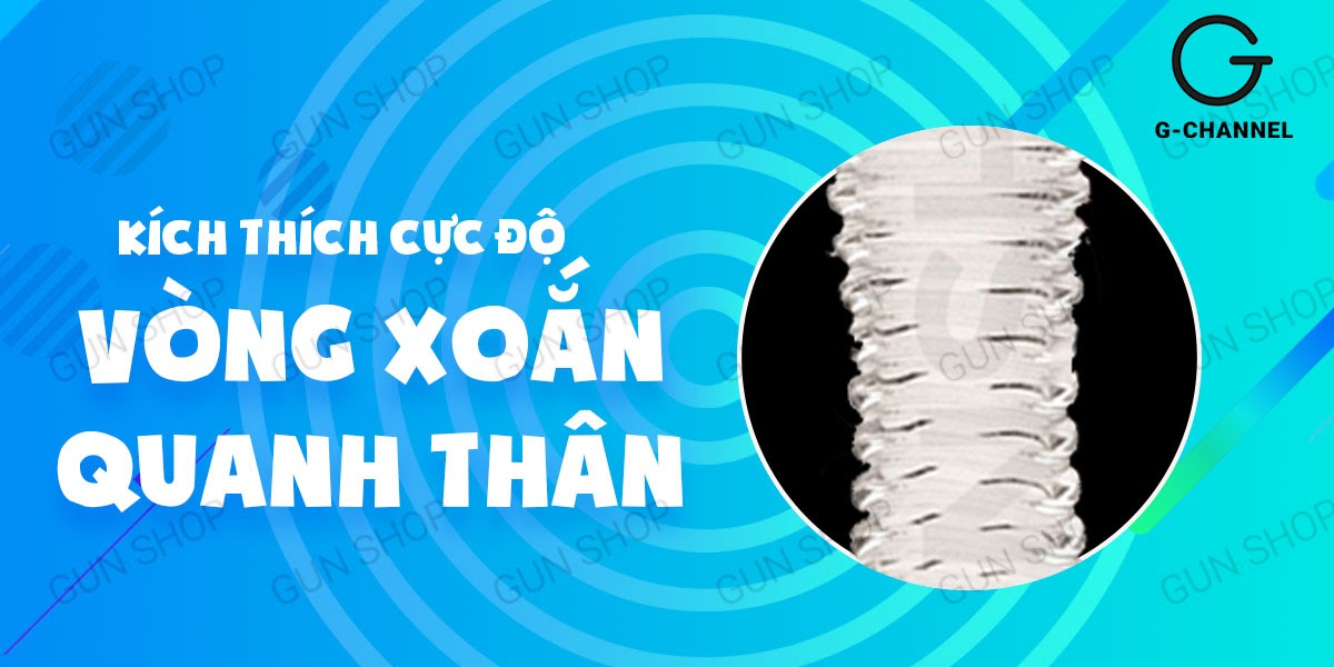Bao cao su đôn dên rung tăng kích thước, an toàn hiệu quả Aichao Xanh