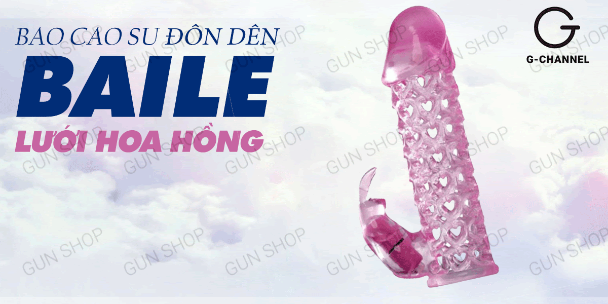 Bao Cao Su Đôn Dên Rung Tăng Kích Thước Baile Hoa Hồng