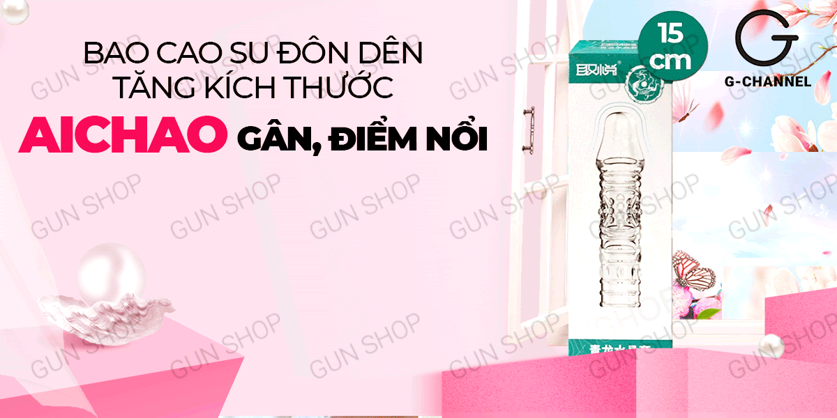 Sỉ Bao cao su đôn dên tăng kích thước Aichao - Gân và điểm nổi  giá tốt