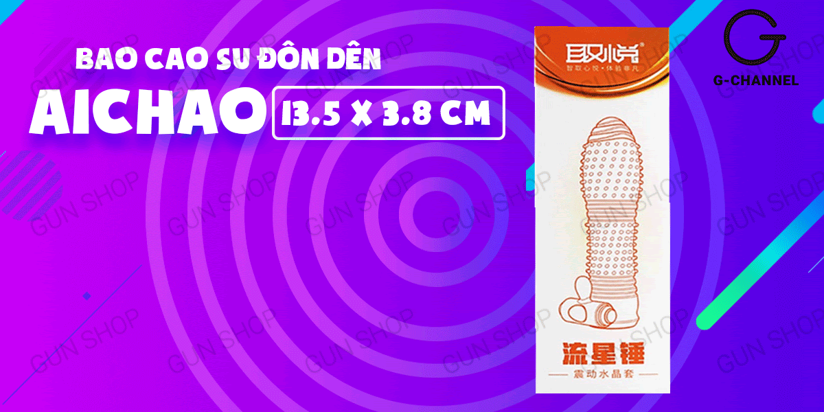 Bao Cao Su Đôn Dên Aichao Cam Tăng Kích Thước Rung Kích Thích