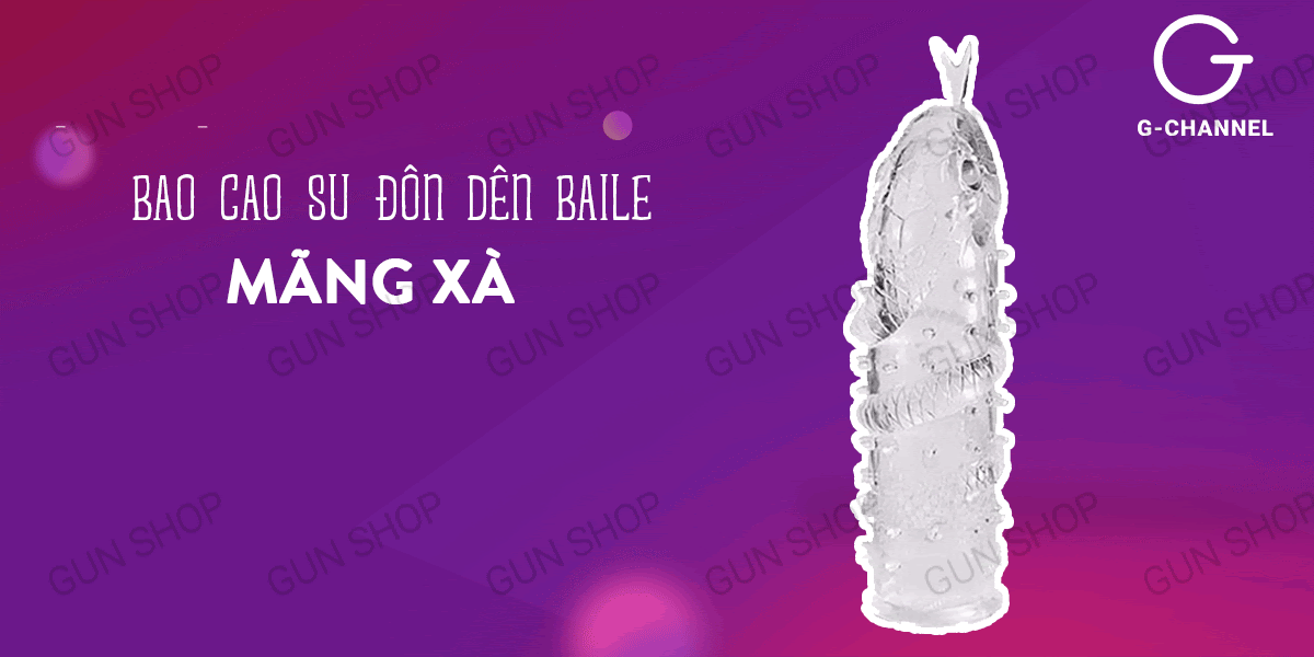 Bao cao su dên Baile Mãng Xà tăng kích thước an toàn chất lượng