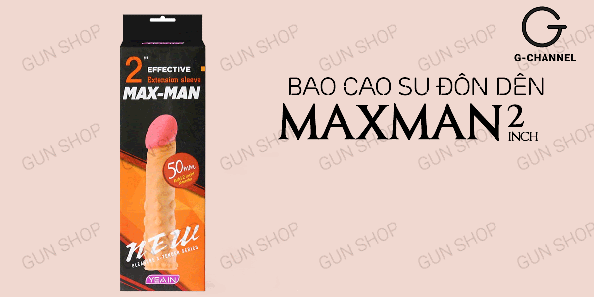 Bao cao su đôn dên Maxman tăng kích thước 2 lần siêu bền