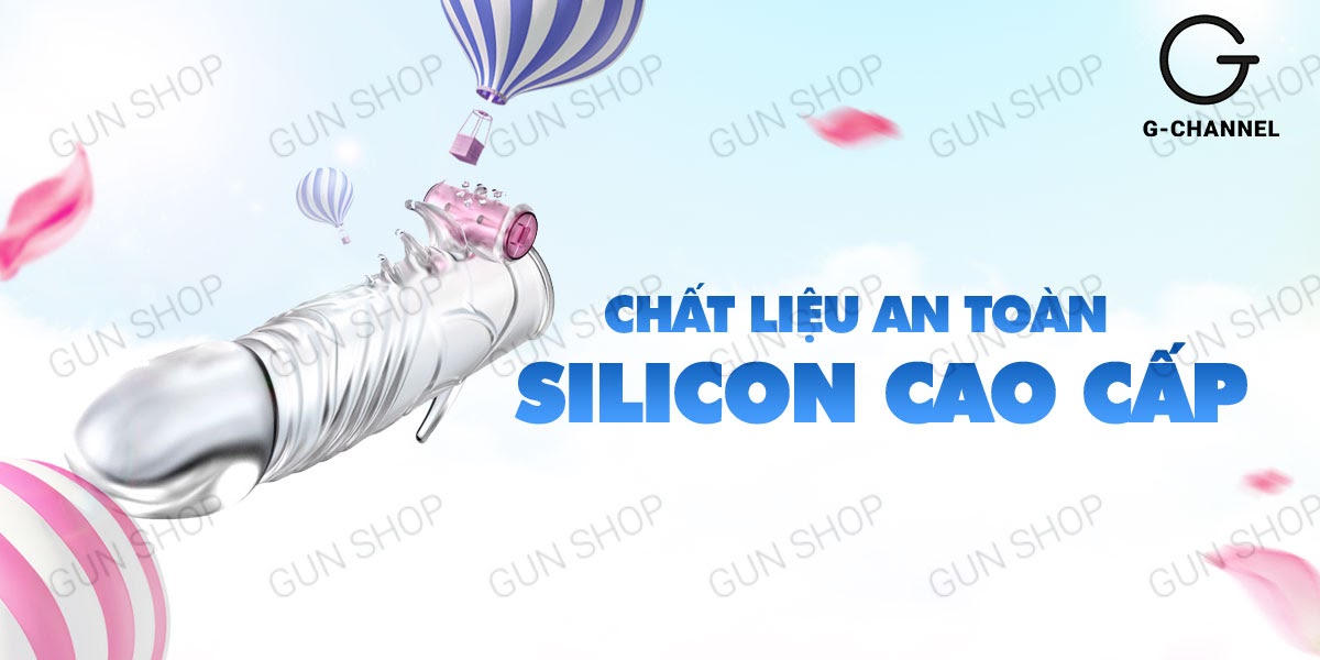 Bao cao su đôn dên rung Sleeve Cock Ring tăng khoái cảm tối đa