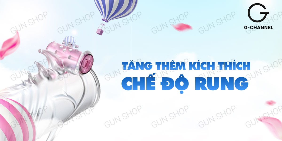 Bao cao su đôn dên rung Sleeve Cock Ring tăng khoái cảm tối đa