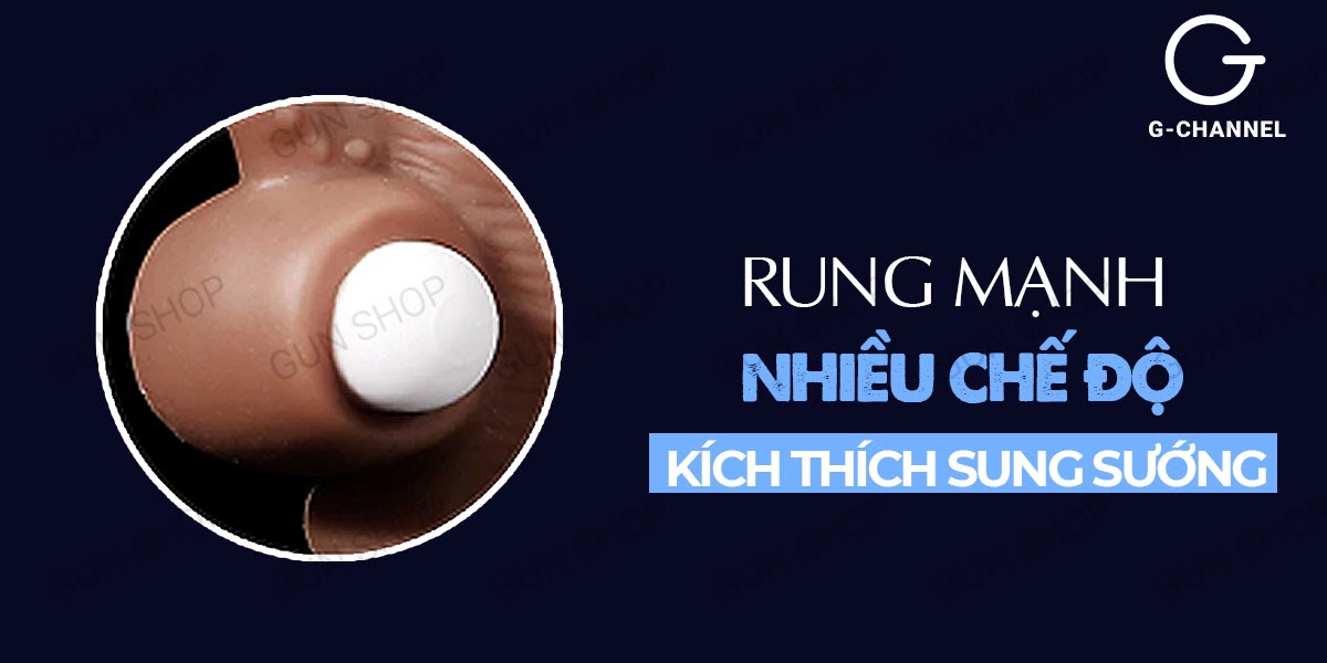 Bao cao su đôn dên Yeain Lock Love rung kích thích tăng kích thước