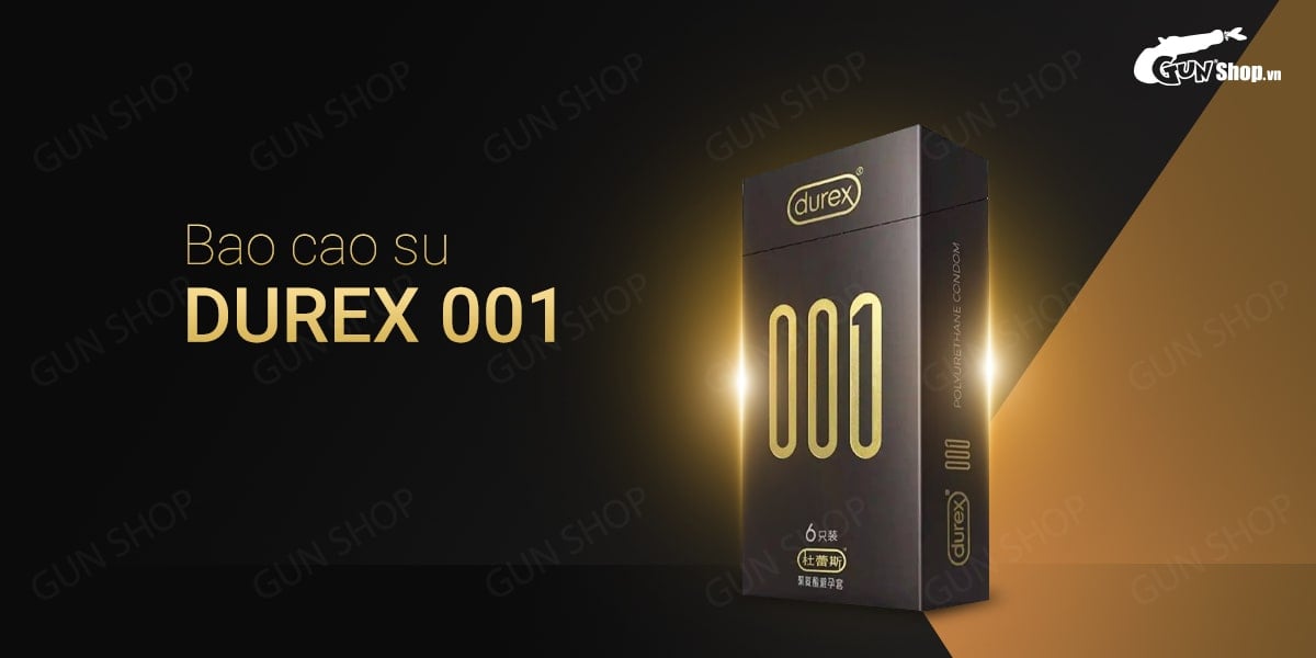 Địa chỉ bán Bao cao su Durex 001 - Siêu mỏng 54mm - Hộp 6 cái  hàng mới về
