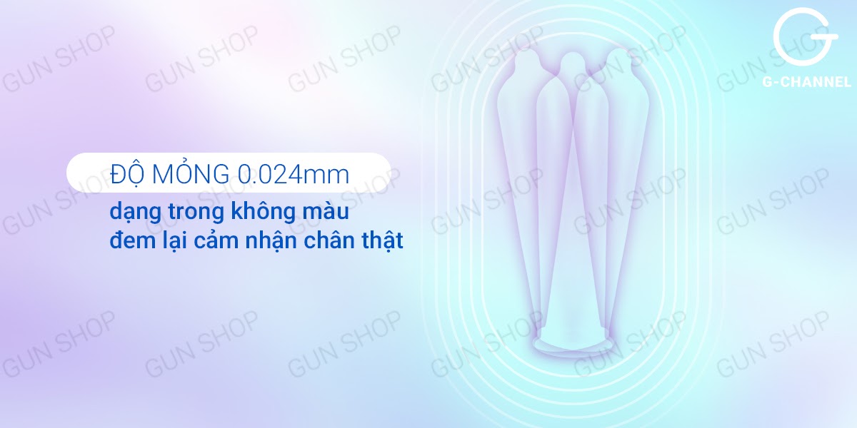 Bao cao su Durex Invisible siêu mỏng an toàn mềm mịn 10 cái