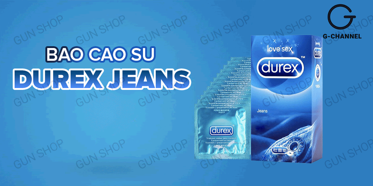 Bao Cao Su Durex Jeans Siêu Mỏng Gel Bôi Trơn Hộp 12 Cái Giá Tốt