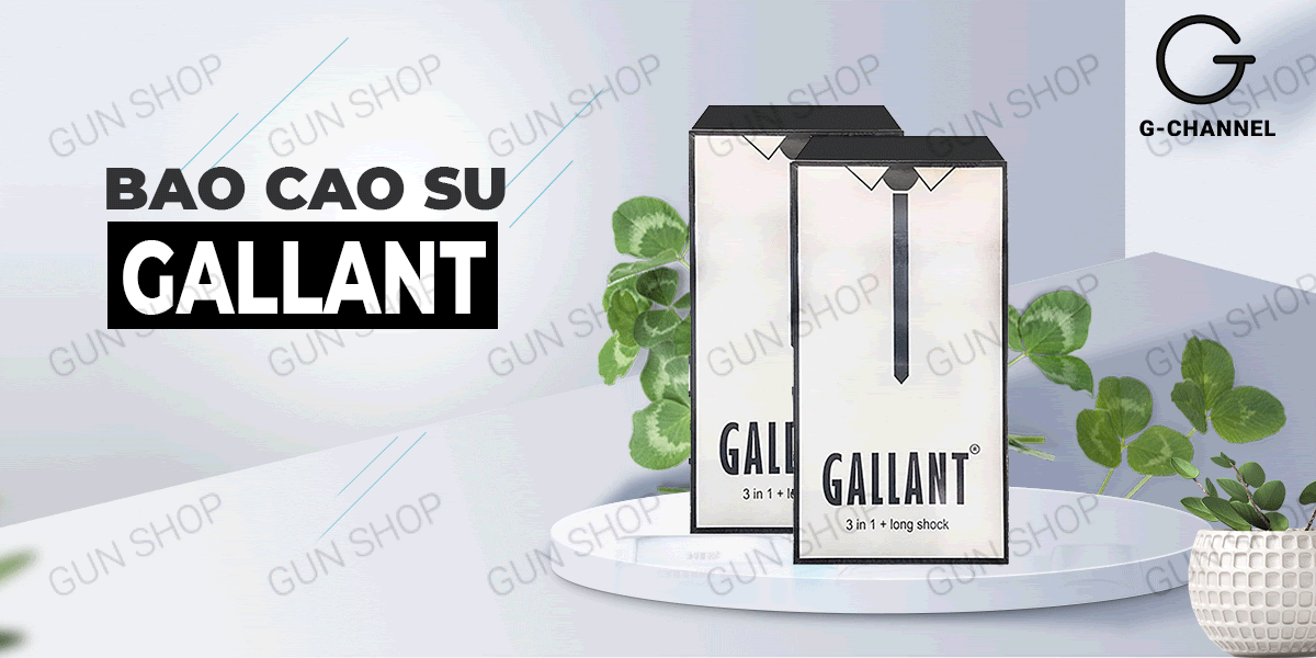 Bao Cao Su Gallant 3 trong 1 Kéo Dài Hộp 10 Cái