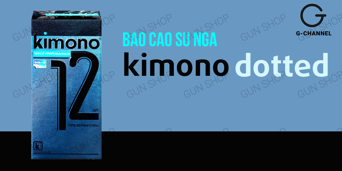 Bao cao su Kimono Mỏng 0.03mm Hộp 12 cái, Cảm giác Siêu Thật