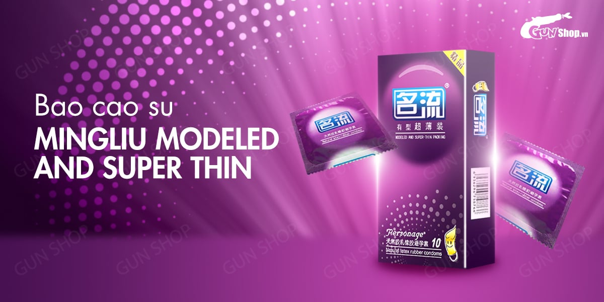 Bao Cao Su Mingliu Modeled Siêu Mỏng Độc Đáo Hộp 10