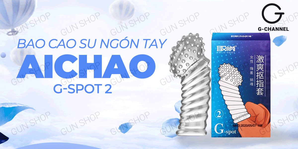  So sánh Bao cao su ngón tay dài Aichao G-spot 2 - Gai nổi lớn - Hộp 1 cái chính hãng