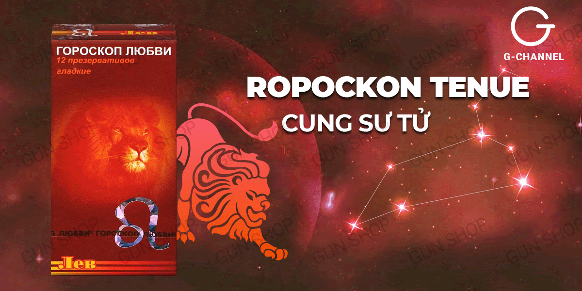 Bao Cao Su Ropockon Cung Sư Tử 0.03mm Hương Dâu - Hộp 12 Cái