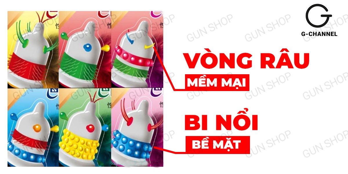 Bao cao su Runbo gân gai lớn hộp 6 cái bảo vệ an toàn