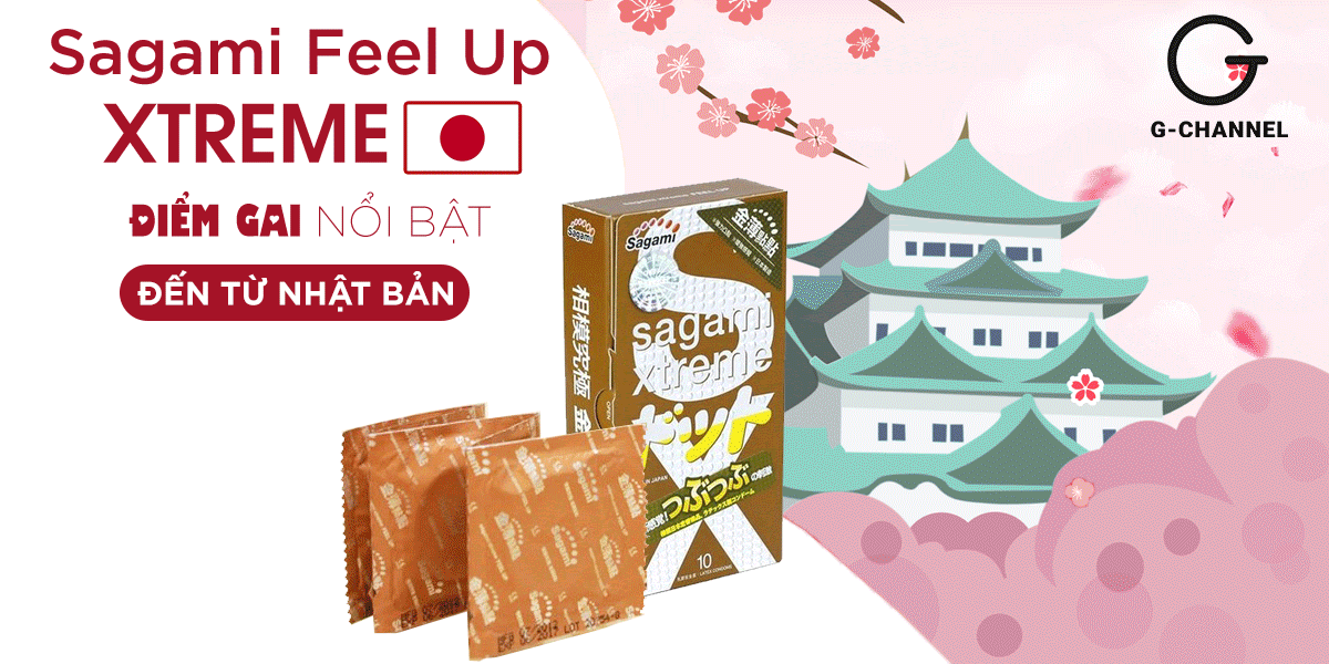 Bao cao su Sagami Feel Up siêu mỏng cảm giác thật hộp 10 cái giá tốt
