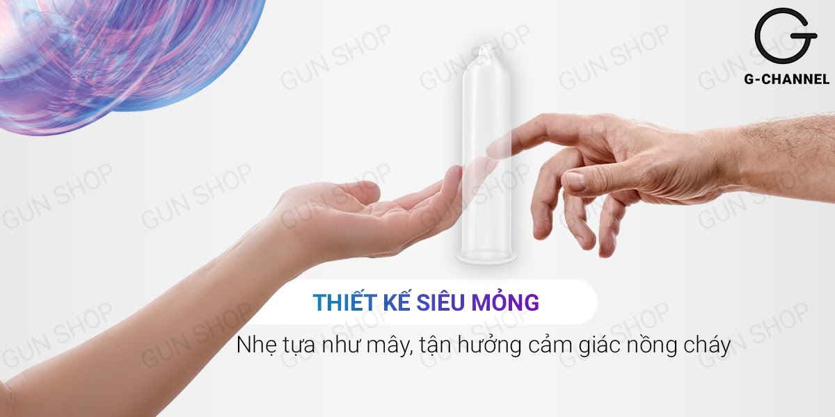 Bao cao su Shell Triple Mix gân gai siêu mỏng kích thích mát lạnh