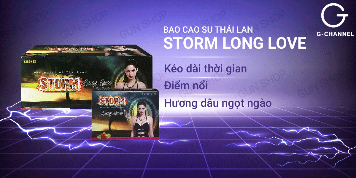 Bao cao su Storm Long Love kéo dài thời gian hộp 120 cái