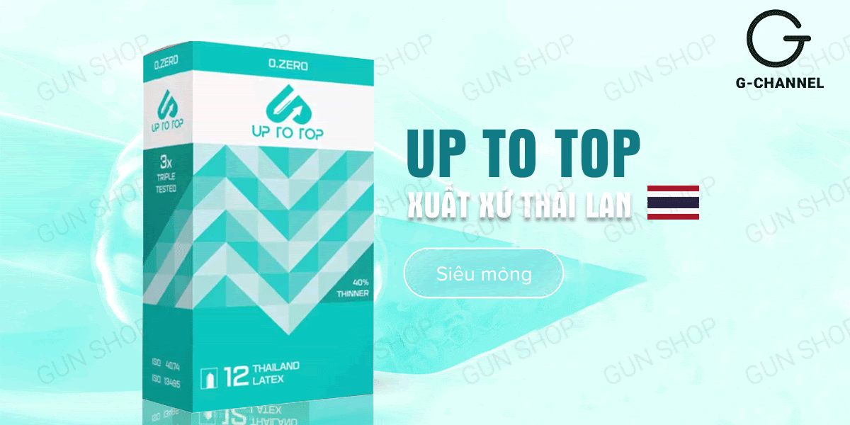 Bao cao su Up To Top 0.Zero siêu mỏng an toàn hộp 12 cái giá tốt