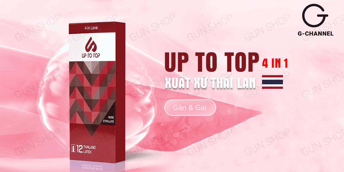 Bao cao su Up To Top 4 In Love Kéo dài thời gian Hộp 12 cái