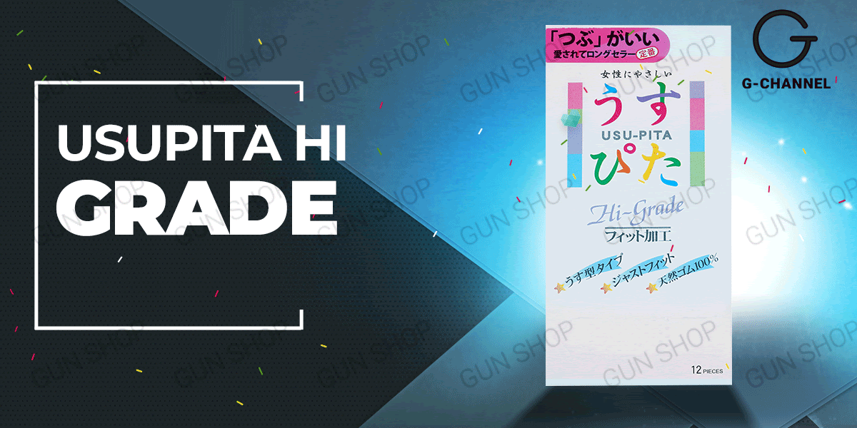 Bao cao su Usupita Hi Grade Siêu Mỏng Điểm Nổi Kích Thích Hộp 12