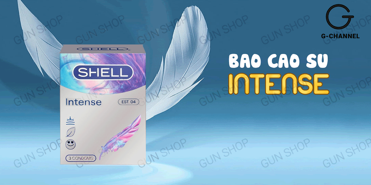 Shell Intense Bao Cao Su Siêu Mỏng 0.04mm Hộp 3 Cái Giá Tốt