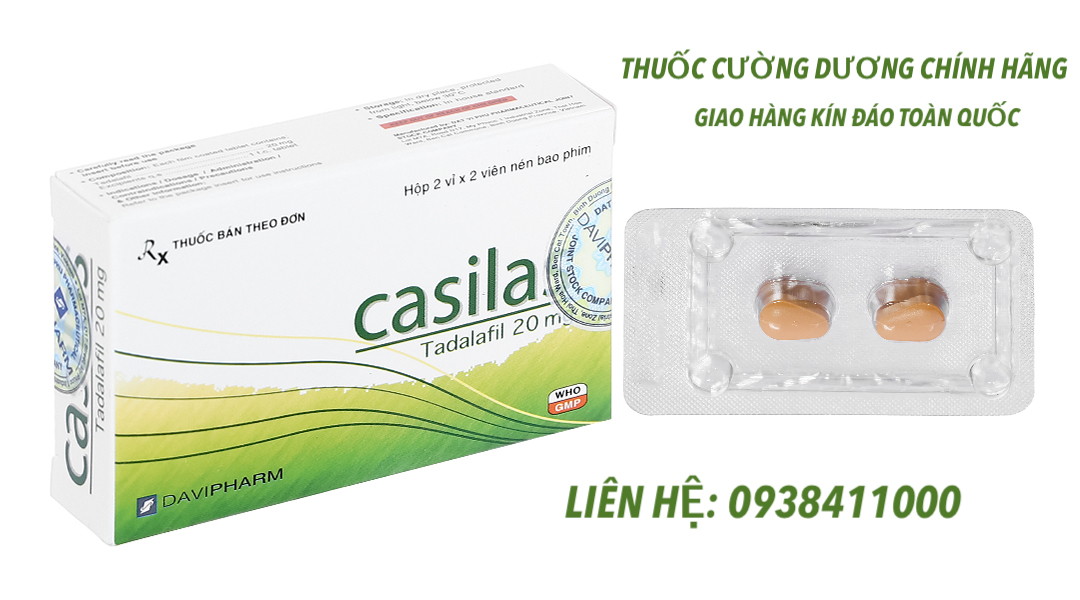 Viên uống Casilas 20mg kéo dài thời gian quan hệ, tăng cường sinh lý