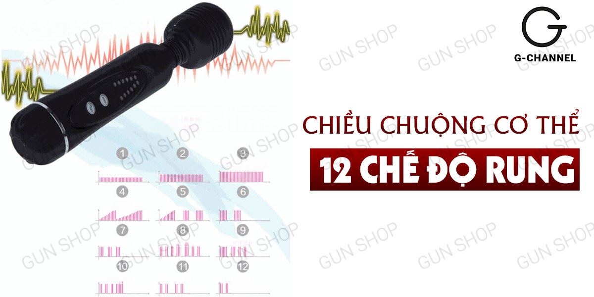 Cây massage mini rung 12 chế độ Power Wand chính hãng giá tốt