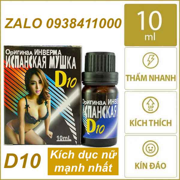 Thuốc Kích Dục Nữ Dạng Nước D10 Chính Hãng Nga Hỗ Trợ Tăng Khoái Cảm