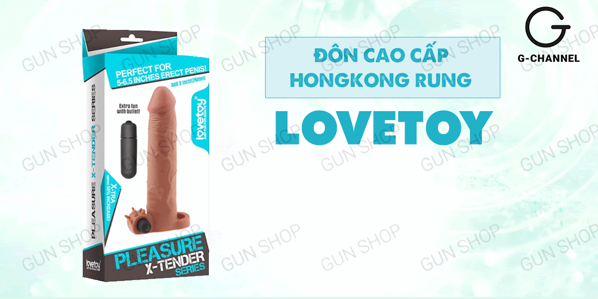 Thông tin Bao cao su đôn dên tăng kích thước rung mạnh Lovetoy Pleasure X-Tender tăng 3 hàng xách tay Thông tin Bao cao su đôn dên tăng kích thước rung mạnh Lovetoy Pleasure X-Tender tăng 3 hàng xách tay