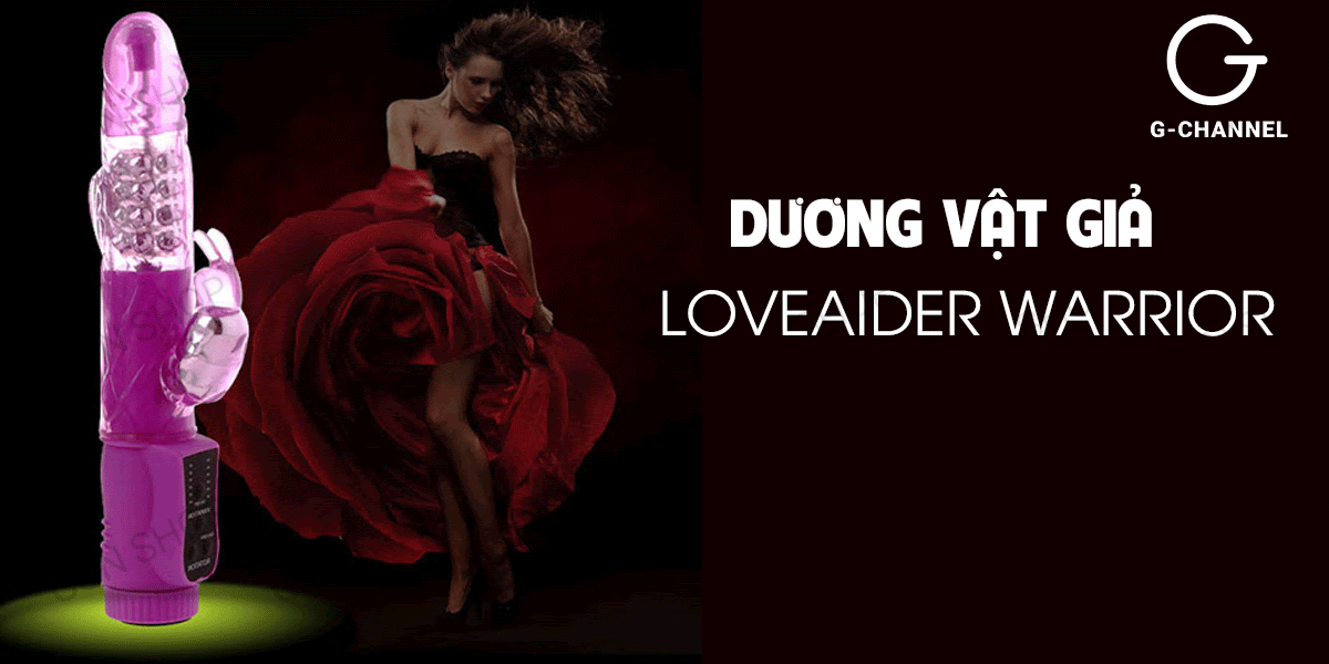Dương vật giả 2 đầu xoay rung đa hướng Loveaider Warrior cao cấp