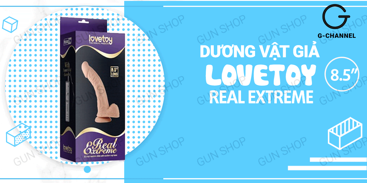 Shop bán Dương vật giả cao cấp 3 cường độ rung dính tường 21.5cm - Lovetoy Real Extreme Real 8.5  có tốt không?