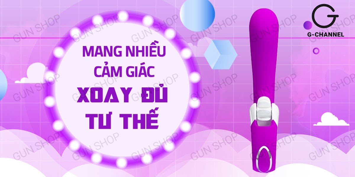 Dương vật giả lưỡi rung siêu mạnh 7 chế độ sạc điện Pretty Love