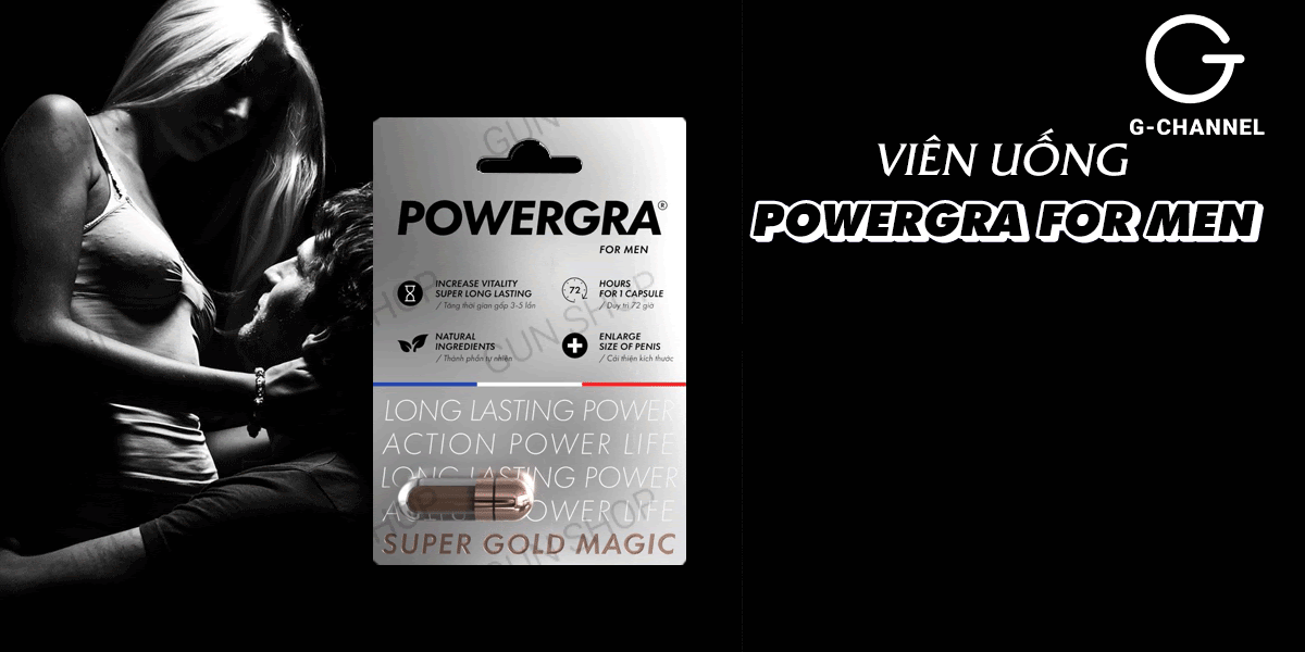 Nhập sỉ Viên uống tăng kích thước kéo dài thời gian Powergra For Men  - Vỉ 1 viên  giá sỉ