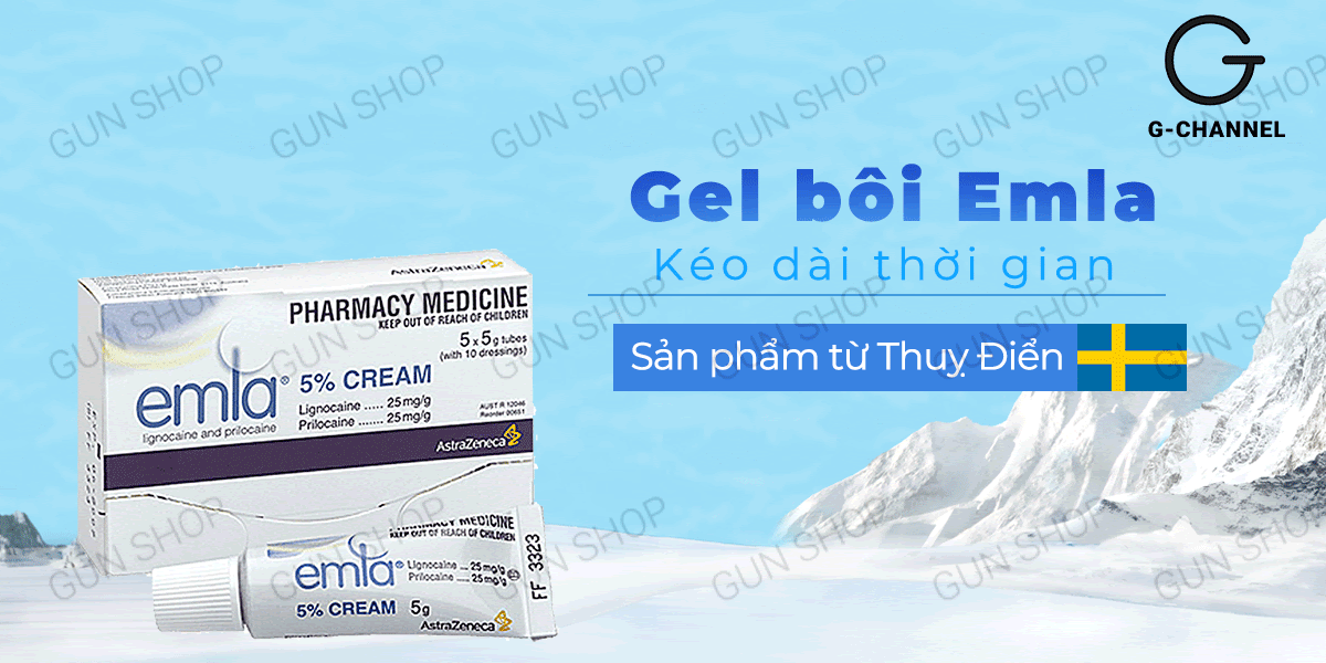 Gel Emla Cream 5% Giảm Quá Cảm Giác Kéo Dài Cuộc Yêu Chai 5g