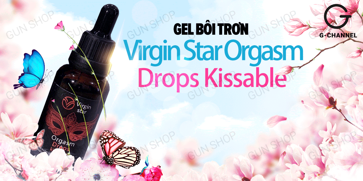 Review Gel bôi trơn kích thích và tăng khoái cảm nữ - Virgin Star Orgasm Drops Kissable - Chai 30ml  hàng xách tay
